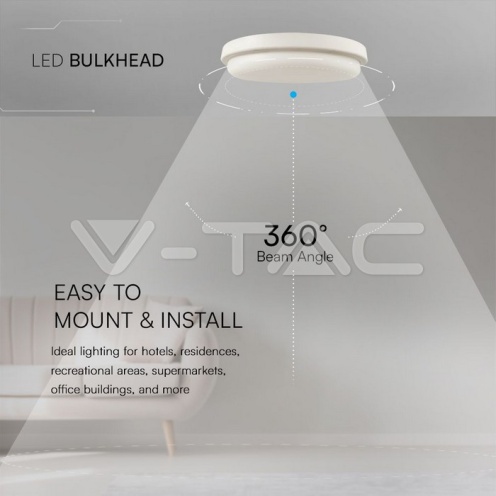 24W LED Плафон 4000K IP54 - изглед 4
