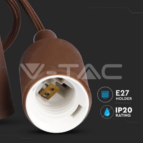 E27 Пендел Кафяв - изглед 5 - rZ commerce E27 Пендел Кафяв - изглед 5