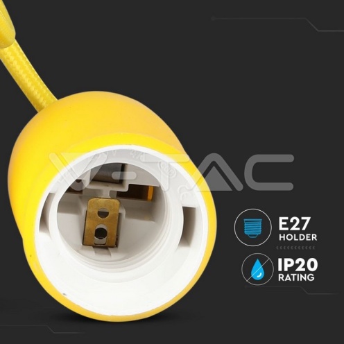 E27 Пендел Жълт - изглед 6 - rZ commerce E27 Пендел Жълт - изглед 6