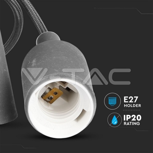 E27 Пендел Сив - изглед 5 - rZ commerce E27 Пендел Сив - изглед 5