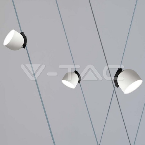 12W LED Магнитен Осветител Въже 120`D 3000K Пясъчно Бяло Тяло 3 Години Гаранция - изглед 3