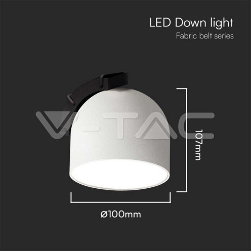 12W LED Магнитен Осветител Въже 120`D 3000K Пясъчно Бяло Тяло 3 Години Гаранция - изглед 2