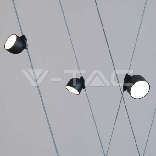 12W LED Магнитен Осветител Въже 120`D 3000K Пясъчно Черно Тяло 3 Години Гаранция - изглед 4