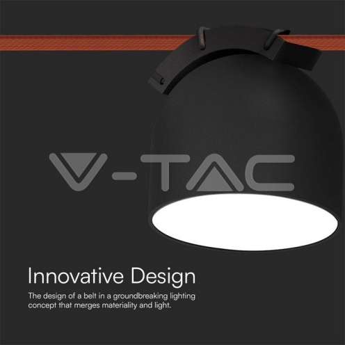 12W LED Магнитен Осветител Въже 120`D 3000K Пясъчно Черно Тяло 3 Години Гаранция - изглед 6