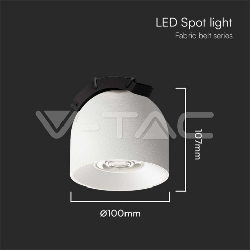 12W LED Магнитен Осветител Въже 38`D 3000K Пясъчно Бяло Тяло 3 Години Гаранция - изглед 2