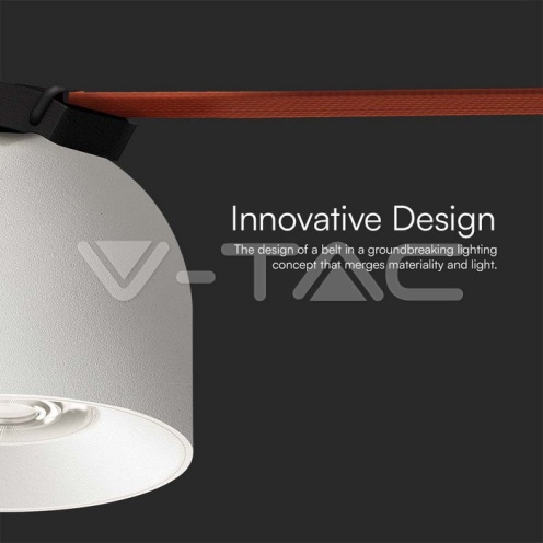 12W LED Магнитен Осветител Въже 38`D 3000K Пясъчно Бяло Тяло 3 Години Гаранция - изглед 6