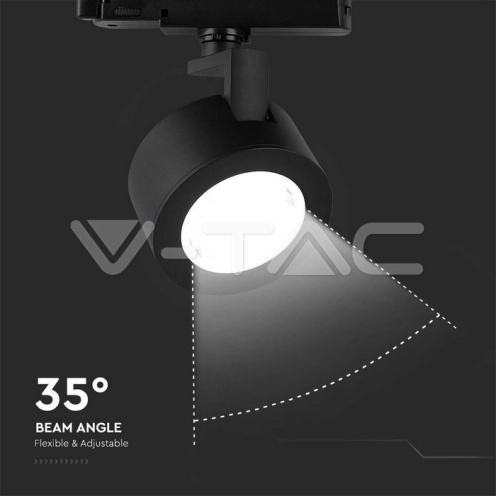 30W LED Прожектор Релсов Монтаж Черно Тяло 3в1 - изглед 3