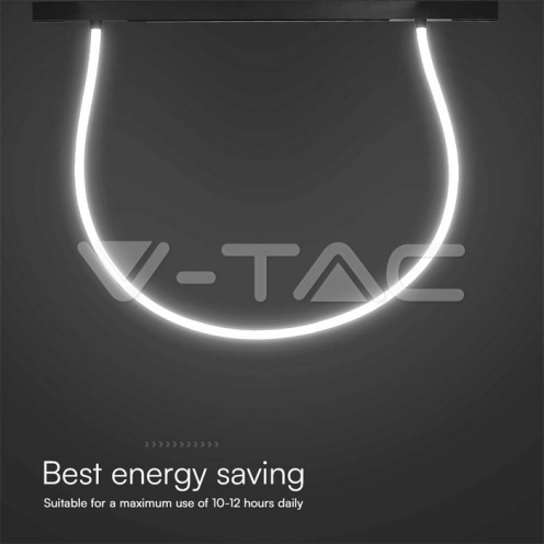 24W LED Магнитен Релсов Осветител Гъвкав 2м. CCT: 4000K Димиращ Черно Тяло - изглед 3 - rZ commerce 24W LED Магнитен Релсов Осветител Гъвкав 2м. CCT: 4000K Димиращ Черно Тяло - изглед 3