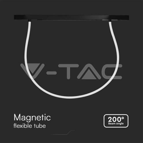24W LED Магнитен Релсов Осветител Гъвкав 2м. CCT: 4000K Димиращ Черно Тяло - изглед 2 - rZ commerce 24W LED Магнитен Релсов Осветител Гъвкав 2м. CCT: 4000K Димиращ Черно Тяло - изглед 2