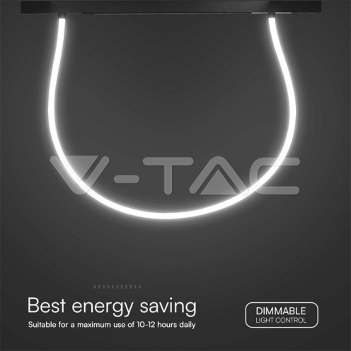 24W LED Smart Магнитен Релсов Осветител Гъвкав 2м CCT: 3в1 Димиращ Черно Тяло - изглед 3