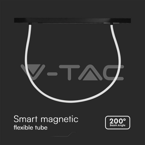 24W LED Smart Магнитен Релсов Осветител Гъвкав 2м CCT: 3в1 Димиращ Черно Тяло - изглед 2