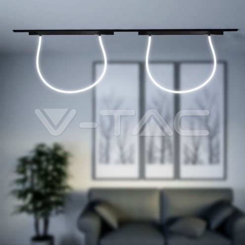 24W LED Smart Магнитен Релсов Осветител Гъвкав 2м CCT: 3в1 Димиращ Черно Тяло - изглед 8