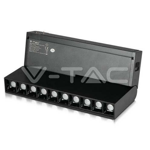 10*2W Магнитен Линеен Спот Кардан 4000K Черен 24V - изглед 1 - rZ commerce 10*2W Магнитен Линеен Спот Кардан 4000K Черен 24V - изглед 1