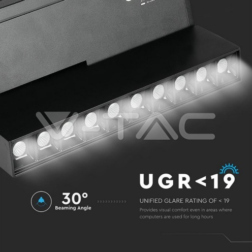 10*2W Магнитен Линеен Спот Кардан 4000K Черен 24V - изглед 3 - rZ commerce 10*2W Магнитен Линеен Спот Кардан 4000K Черен 24V - изглед 3