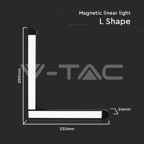 25W LED Магнитен Осветител L Форма 3000K Черно Тяло - изглед 7 - rZ commerce 25W LED Магнитен Осветител L Форма 3000K Черно Тяло - изглед 7