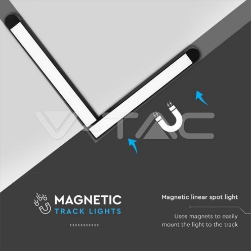 25W LED Магнитен Осветител L Форма 3000K Черно Тяло - изглед 2 - rZ commerce 25W LED Магнитен Осветител L Форма 3000K Черно Тяло - изглед 2