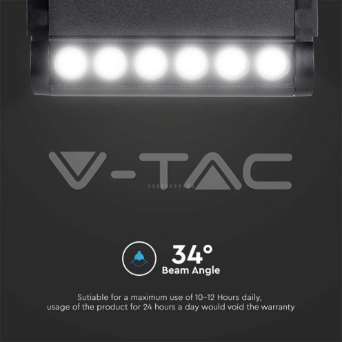 5W LED Магнитен Линеен Спот Регулируем 6400K Черно Тяло - изглед 8