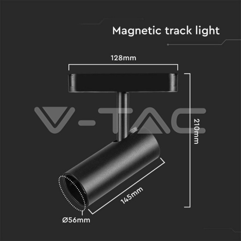 20W LED Магнитен Осветител Прожектор 6400K Черно Тяло - изглед 5