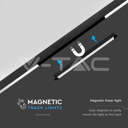 18W LED Магнитен Линеен Осветител 3000K Черно Тяло - изглед 2
