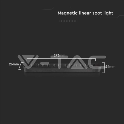 12W LED Магнитен Линеен Спот 6400K Черно Тяло - изглед 7