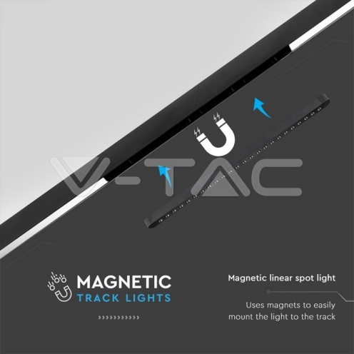 22W LED Магнитен Линеен Спот 3000K Черно Тяло - изглед 2 - rZ commerce 22W LED Магнитен Линеен Спот 3000K Черно Тяло - изглед 2