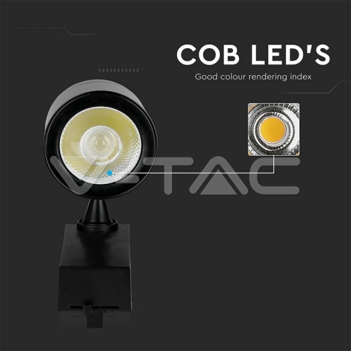 35W LED Прожектор релсов монтаж черно тяло 4000K 3250Lm - изглед 7 - rZ commerce 35W LED Прожектор релсов монтаж черно тяло 4000K 3250Lm - изглед 7