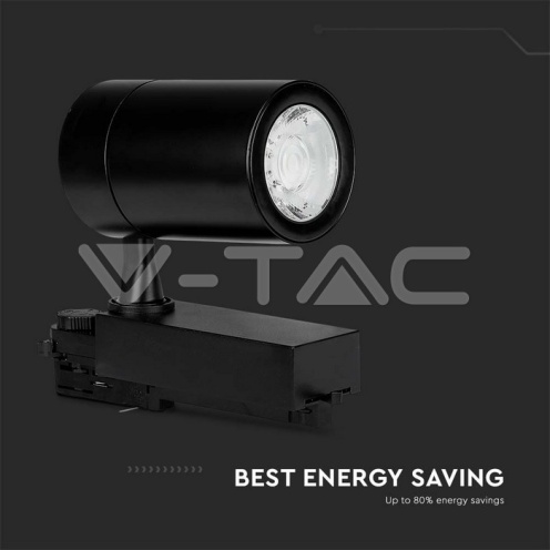 35W LED Прожектор релсов монтаж черно тяло 4000K 3250Lm - изглед 9 - rZ commerce 35W LED Прожектор релсов монтаж черно тяло 4000K 3250Lm - изглед 9