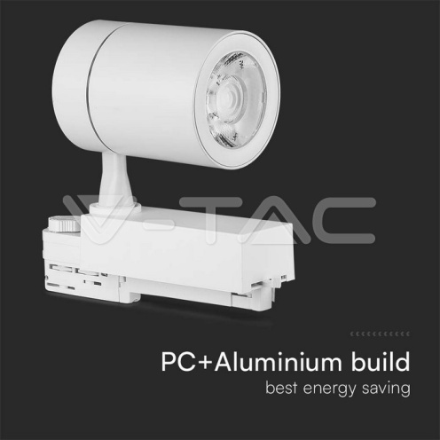 35W LED Прожектор релсов монтаж бяло тяло 3000K 3250Lm - изглед 9 - rZ commerce 35W LED Прожектор релсов монтаж бяло тяло 3000K 3250Lm - изглед 9