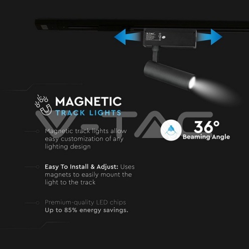 15W Магнитен Линеен Осветител 4000К Черен 24V - изглед 6 - rZ commerce 15W Магнитен Линеен Осветител 4000К Черен 24V - изглед 6