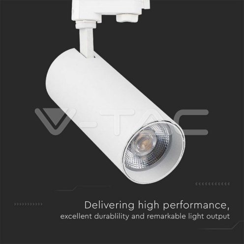 30W LED COB Релсов осветител 3in1 бяло тяло - изглед 2 - rZ commerce 30W LED COB Релсов осветител 3in1 бяло тяло - изглед 2