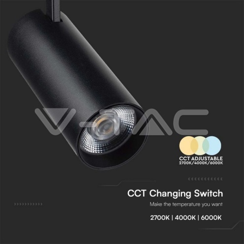 30W LED COB Релсов осветител 3in1 черно тяло - изглед 3 - rZ commerce 30W LED COB Релсов осветител 3in1 черно тяло - изглед 3