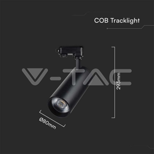 30W LED COB Релсов осветител 3in1 черно тяло - изглед 7 - rZ commerce 30W LED COB Релсов осветител 3in1 черно тяло - изглед 7