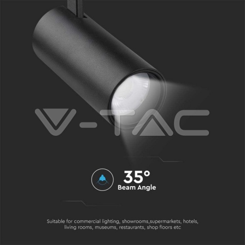 30W LED COB Релсов Прожектор 3 в 1 Черно Тяло - изглед 5