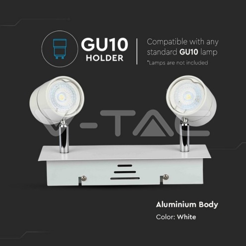 2*GU10 Тяло Външен Монтаж Бяло Тяло - изглед 5 - rZ commerce 2*GU10 Тяло Външен Монтаж Бяло Тяло - изглед 5