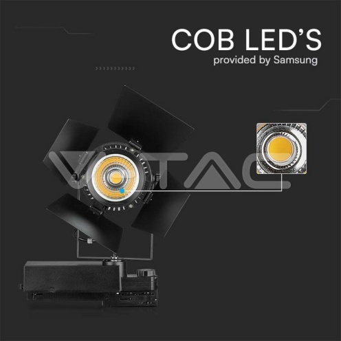 33 W LED Прожектор релсов монтаж SAMSUNG CHIP черен 3000K - изглед 9 - rZ commerce 33 W LED Прожектор релсов монтаж SAMSUNG CHIP черен 3000K - изглед 9