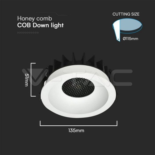 24W LED Луна Bridgelux 3в1 Бял Ринг + Черна Основа - изглед 6 - rZ commerce 24W LED Луна Bridgelux 3в1 Бял Ринг + Черна Основа - изглед 6