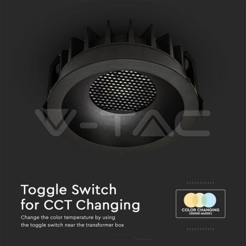 12W LED Луна Bridgelux 3в1 Черен Ринг + Черна Основа - изглед 4 - rZ commerce 12W LED Луна Bridgelux 3в1 Черен Ринг + Черна Основа - изглед 4