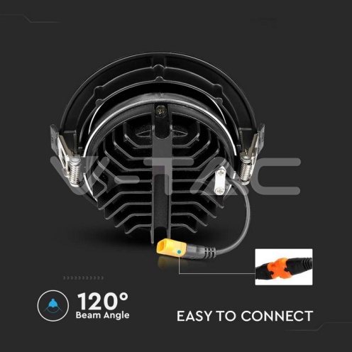 LED Луна SAMSUNG ЧИП - 30W Рефлоктор COB Черна 4000К - изглед 6