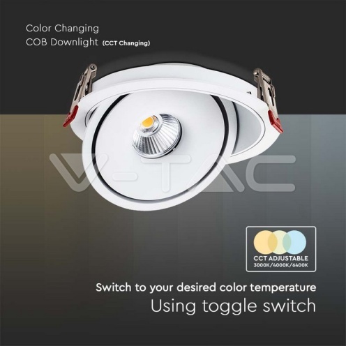 30W LED COB Луна 3IN1 Бяло Тяло 2500Lm - изглед 6 - rZ commerce 30W LED COB Луна 3IN1 Бяло Тяло 2500Lm - изглед 6