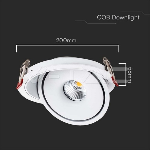 30W LED COB Луна 3IN1 Бяло Тяло 2500Lm - изглед 7 - rZ commerce 30W LED COB Луна 3IN1 Бяло Тяло 2500Lm - изглед 7