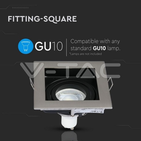 GU10 Корпус Луна Квадрат Сатен Никел - изглед 5 - rZ commerce GU10 Корпус Луна Квадрат Сатен Никел - изглед 5