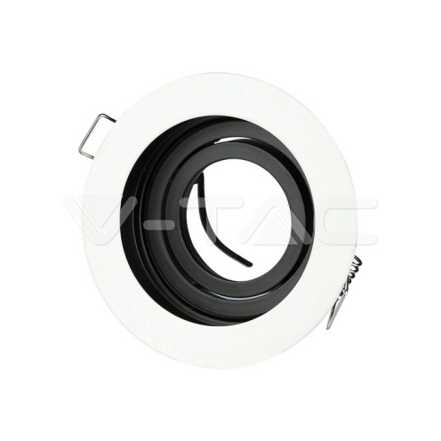 GU10 Корпус Луна Кръг Бяла - изглед 1 - rZ commerce GU10 Корпус Луна Кръг Бяла - изглед 1