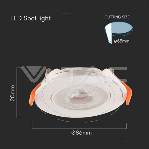 7W LED Луна Кръг SAMSUNG 4000K Бяло Тяло - изглед 6 - rZ commerce 7W LED Луна Кръг SAMSUNG 4000K Бяло Тяло - изглед 6