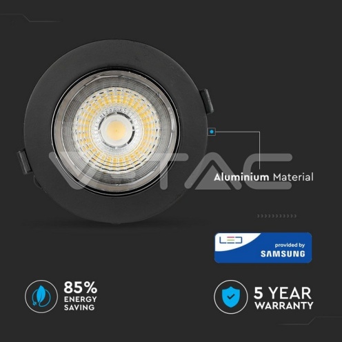 LED Луна SAMSUNG ЧИП - 10W Рефлоктор COB Черна 6400К - изглед 11