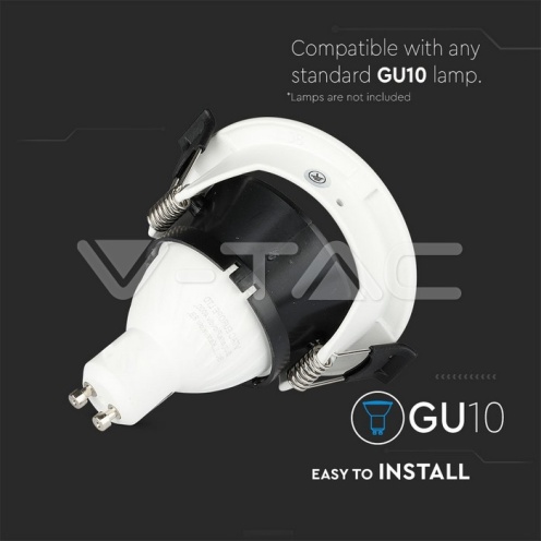 GU10 Корпус Луна Полукръг Бяло + Черно - изглед 9 - rZ commerce GU10 Корпус Луна Полукръг Бяло + Черно - изглед 9