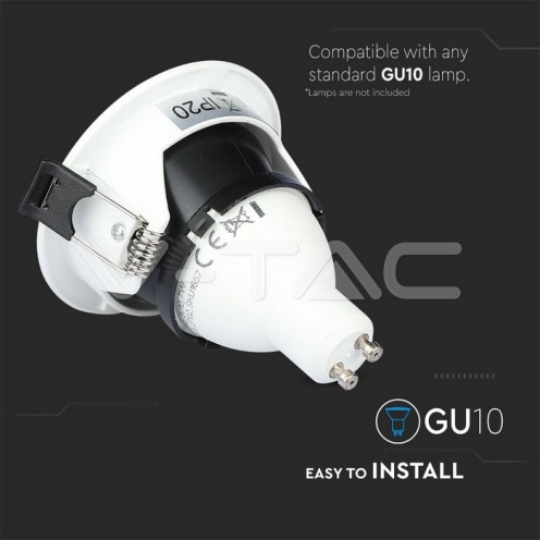 GU10 Корпус Луна Квадрат Бяло + Черно - изглед 11 - rZ commerce GU10 Корпус Луна Квадрат Бяло + Черно - изглед 11