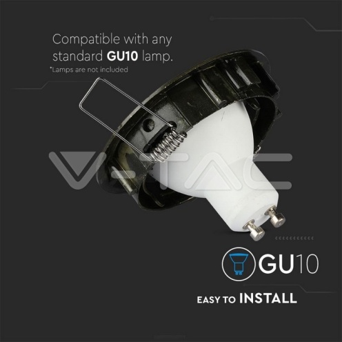 GU10 Корпус Луна Кръг Оринтируема Злато - изглед 9