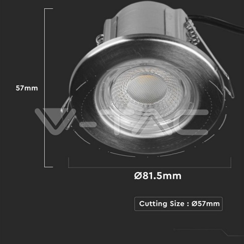 5W LED Луна Пожароустоичива Никел Димираща 3000К - изглед 4