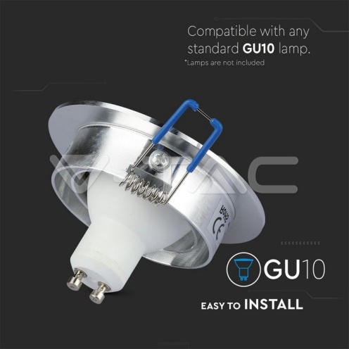 1*GU10 Корпус Луна Кръг Алуминий - изглед 3 - rZ commerce 1*GU10 Корпус Луна Кръг Алуминий - изглед 3