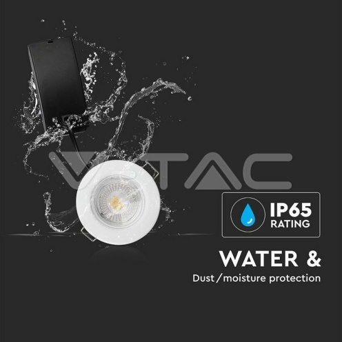 5W LED Луна Пожароустоичива Бяла Димираща 6400К - изглед 2